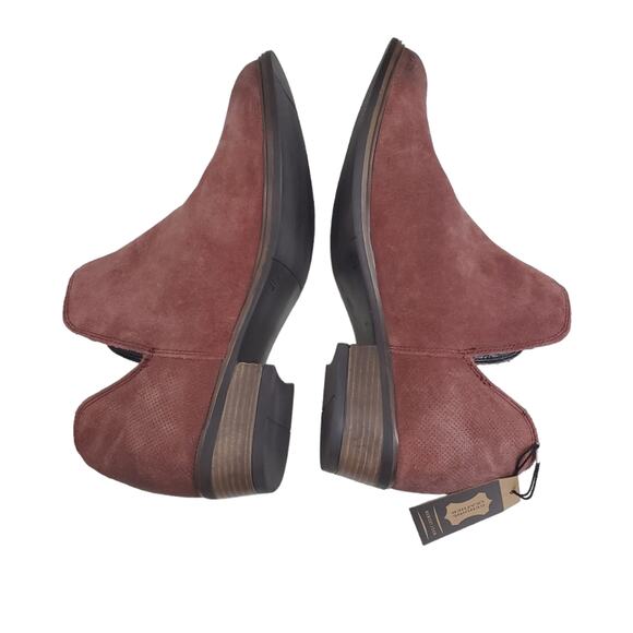 NWT Crevo | Leighton Perforated Suede Leather Distressed Ankle Booties - Picture 4 of 11